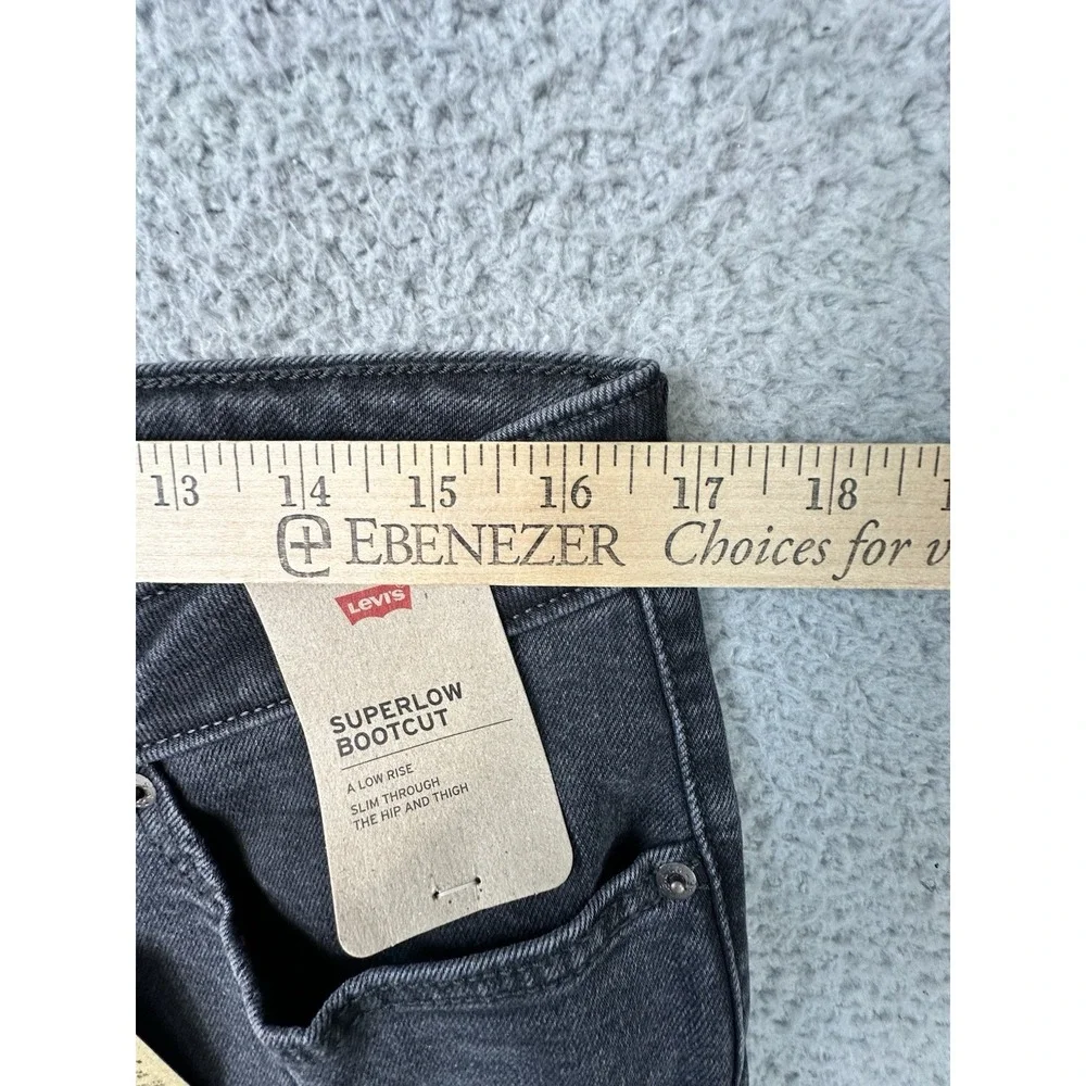 Levi's Superlow Bootcut Seamed Jeans Black 31X32 NWT